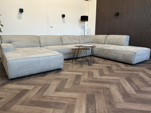 Canapé d'angle en U taupe 370x255/170cm
