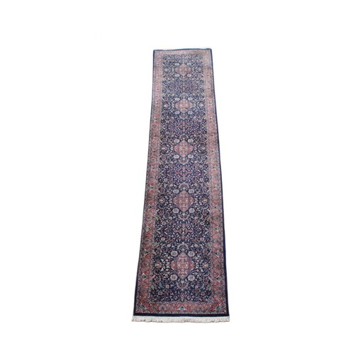 Large 6 Meter Long Vintage Runner With Blue