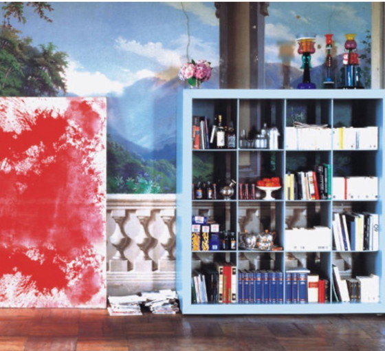 Image 1 of CAPPELLINI librería separadora de ambientes azul brillante PASSEPARTOUT 1986 Dordoni