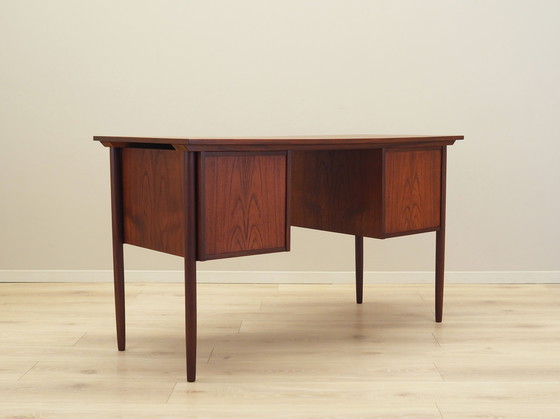 Image 1 of Teakholz-Schreibtisch, Dänisches Design, 1970er Jahre, Produktion: Dänemark