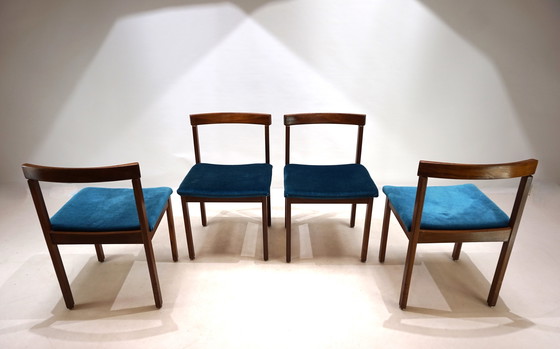 Image 1 of Asko Finland Set di 4 sedie da pranzo Tectonia di Jussi Peippo, 1960