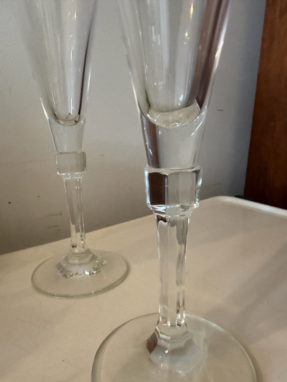 Flûtes à champagne Art Déco, Verres et carafes, Verre, Transparent (photo 5 sur 5)