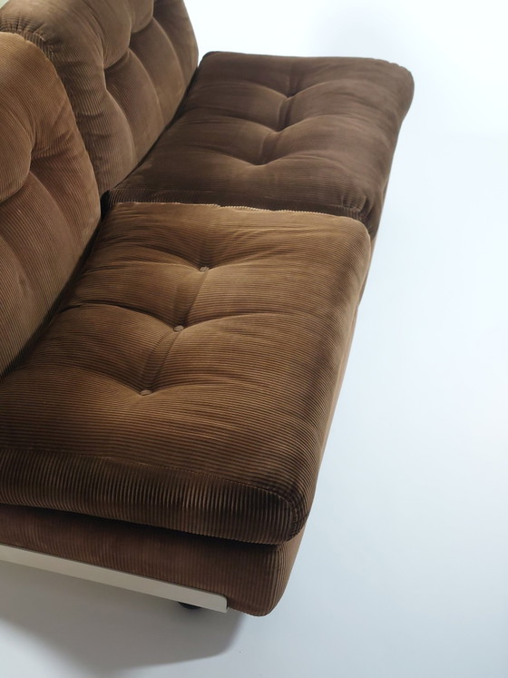 Image 1 of Set van twee Amanta Cord fauteuils en sofa's van glasvezel, ontworpen door Mario Bellini C&B Italy.