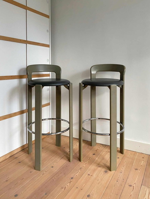 2 tabourets de bar vintage Bruno Rey
