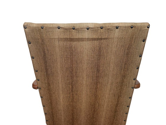 Image 1 of Lounge fauteuil - houten frame - originele gestructureerde bekleding - 60's