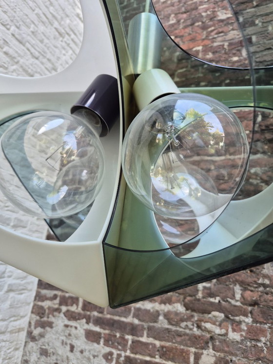 Image 1 of Vintage XL space age plastic geometric pendant lamp