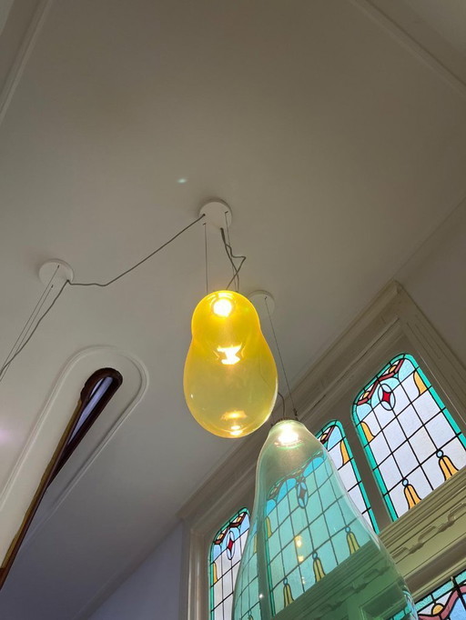 Alex de Witte - The Big Bubble small colored glass yellow