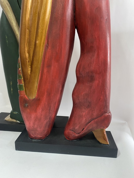 Conjunto de 2 figuras decorativas em madeira – Dekorative Objekte, Wood (photo 5 of 11)