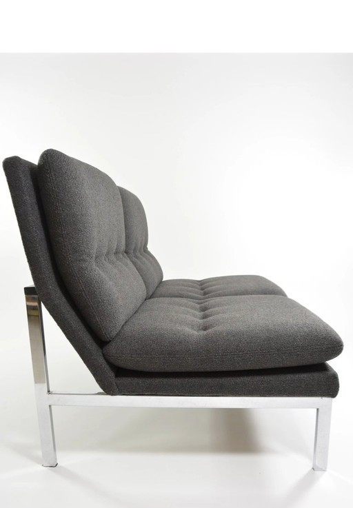 Anthracite grey bench seat from the 1970s