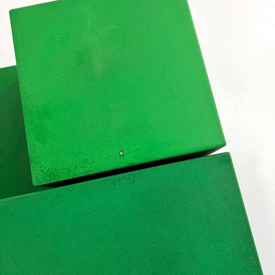 Image 1 of Set of Green Gli Scacchi Coffee Tables by Mario Bellini for B&B Italia, 1970s