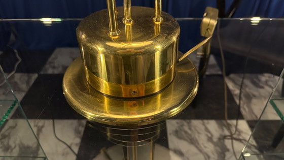 Image 1 of Lampe de table vintage 90s postmoderne or 80s Memphis Art Déco