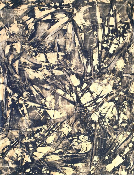 Jürgen Angeler - Golden 3D Cross – schilderijen tekeningen, Canvas (photo 2 of 22)