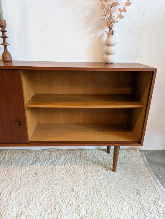 Image 1 of Vintage lowboard, sideboard with display area 