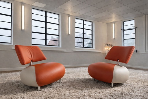 2 Leolux Pallone fauteuils Senso leer