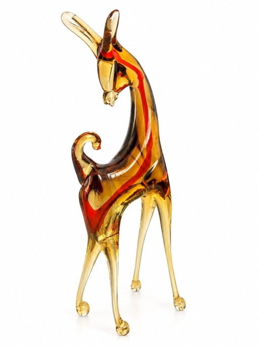Vintage Murano Style Art Glass Donkey Figurine – Italy, 1960s/70s