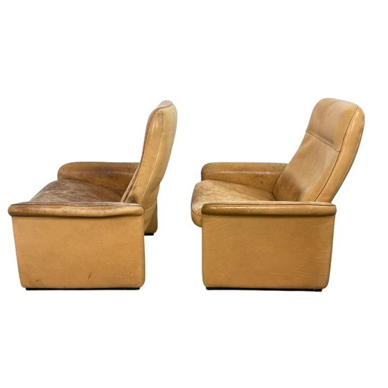 Image 1 of Pair of De Sede DS-50 leather lounge armchairs – Swiss design – vintage mid-century