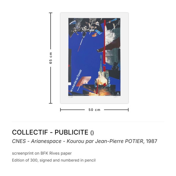 Image 1 of KOLLEKTIV – CNES-WERBUNG – Arianespace – Kourou von Jean-Pierre POTIER Signiert