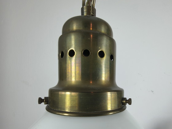 Image 1 of Lampada a sospensione vintage con vetro opalino, anni '60-'70