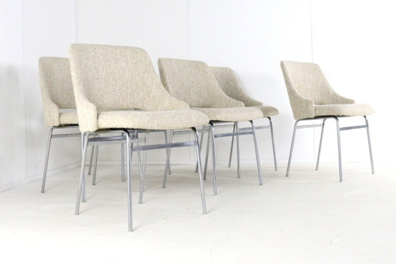 Image 1 of Set of 6 Cees Braakman for Pastoe FM32 chairs, vintage, newly upholstered