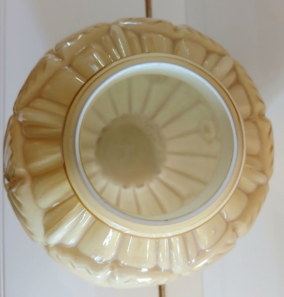 Art Nouveau opaline vase – Molded pressed glass, 1930s (photo 5 of 5)