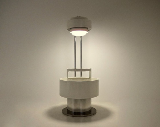 Ensemble de bar attribué à Joe Colombo, années 1960, Meuble bar, Métal, Plastique, Blanc, Modern (photo 6 sur 14)