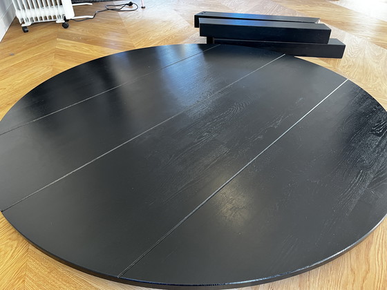 Image 1 of Mesa de comedor redonda negra | 150 cm