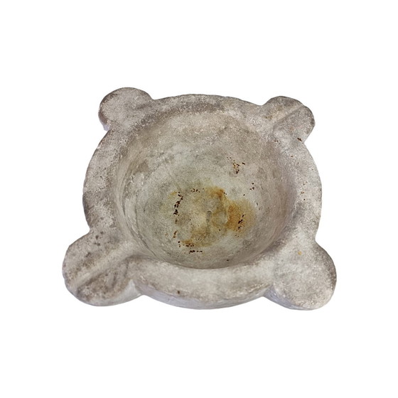 Image 1 of Antique white/gray marble mortar, 18th century