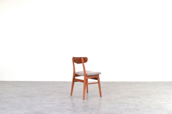 Mid-Century dänische Teak- & Woll-Esszimmerstühle von Farstrup, 1960er, 4er-Set – Silk, Wood (photo 7 of 12)