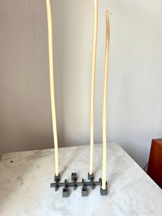 Image 1 of Vintage PARO Modular Candleholder by Jens Quistgaard – Danish Brutalist Cast Metal, 1970s