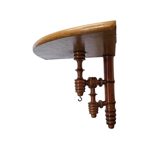 Antica consolle angolare francese in noce, fine XIX secolo