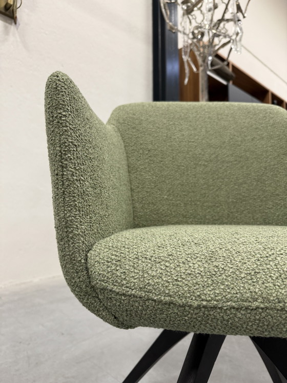 Image 1 of Rolf Benz 640 Sedia da pranzo in tessuto verde Monza