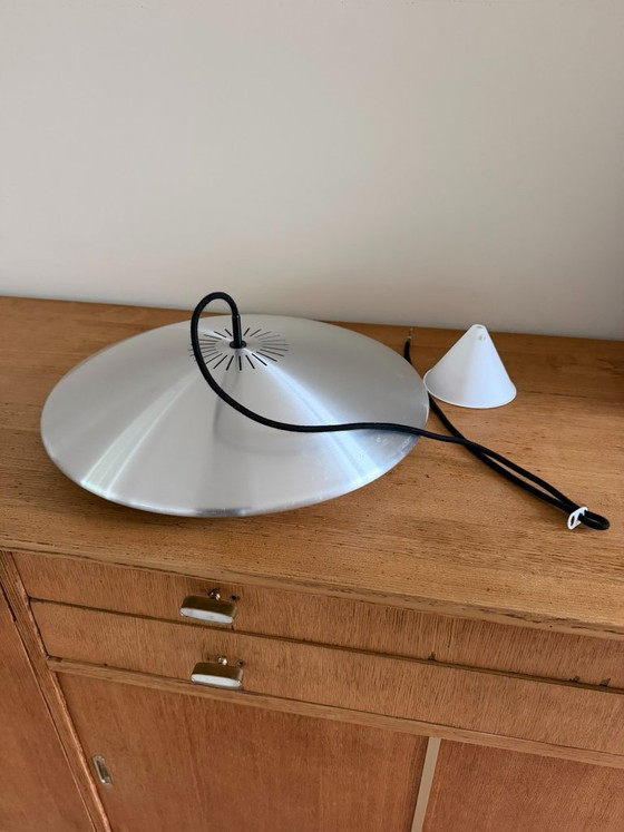 Vintage Zeldzame Fog & Morup Diskos - Jo Hammerborg - Deense Design Lamp – Fog & Mørup, Hanglampen, Aluminium (photo 9 of 11)
