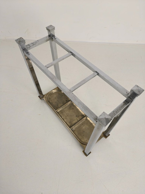 Image 1 of Portaparaguas/bastón Art Déco cromado (modelo pequeño)