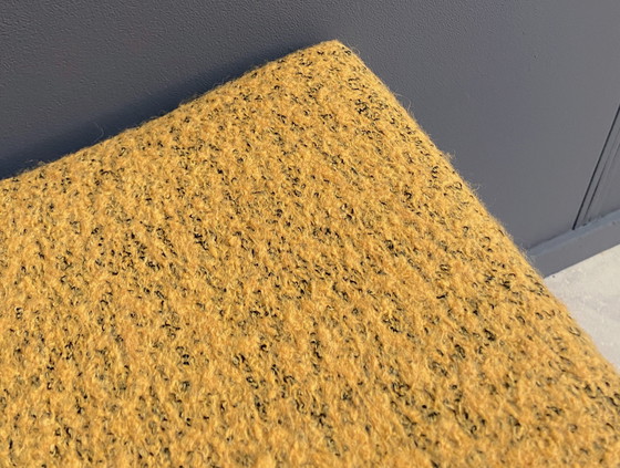 Image 1 of Yellow wool foot stool 1960s