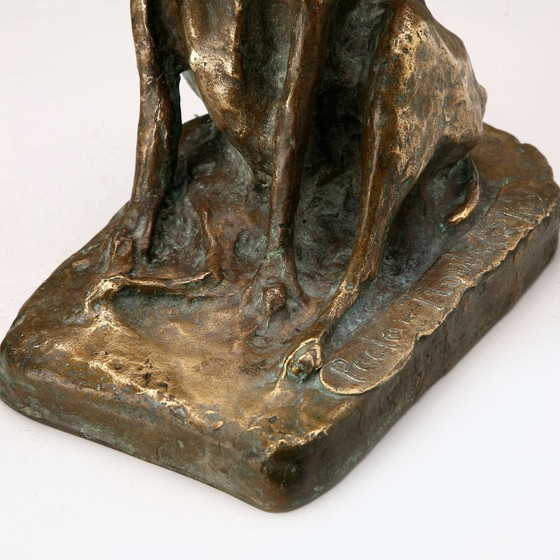 Image 1 of Bronze Dog by Paolo Petrovitch Troubetzkoy