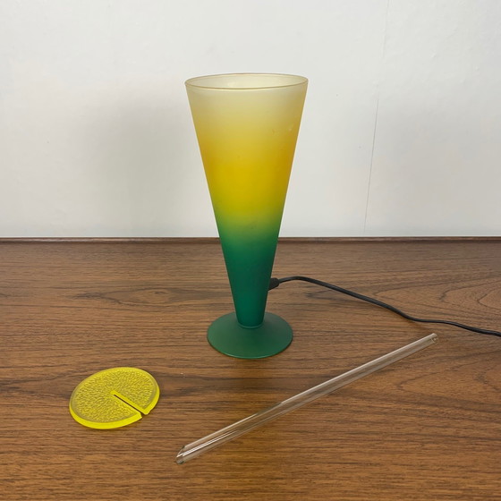 Image 1 of Cocktail Lamp with Straw and Lemon Slice, 90s