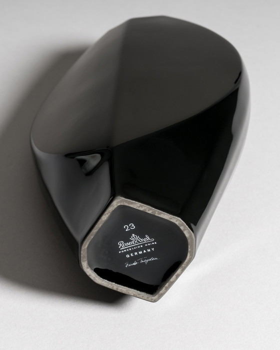 Image 1 of Porcelaine Noire Matt & Glänzend Rosenthal Designer Vase Trio Minimalistischer Chic