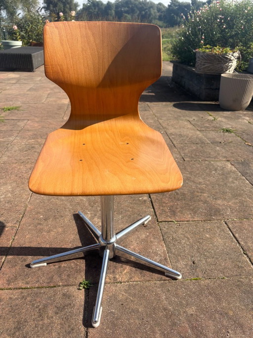 Vintage Pagholz Flötotto Draaistoel, Duitsland 1970s, Mid-Century Modern