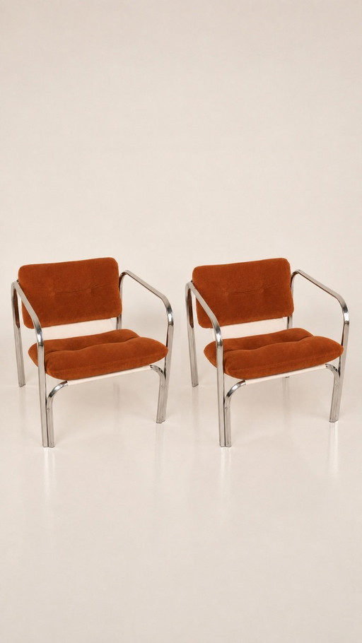 Set of 2 Italian lounge chairs 70S
