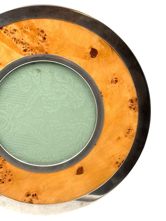 Image 1 of Cadre à photos en loupe de style régence hollywoodienne, Nucci Valsecchi Italie 1970