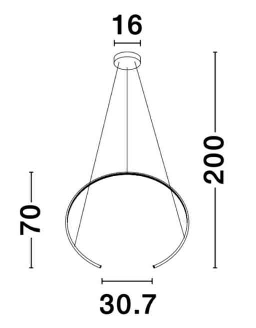 Lampada a sospensione Nova Luce Breda color sabbia | Lampada dal design moderno