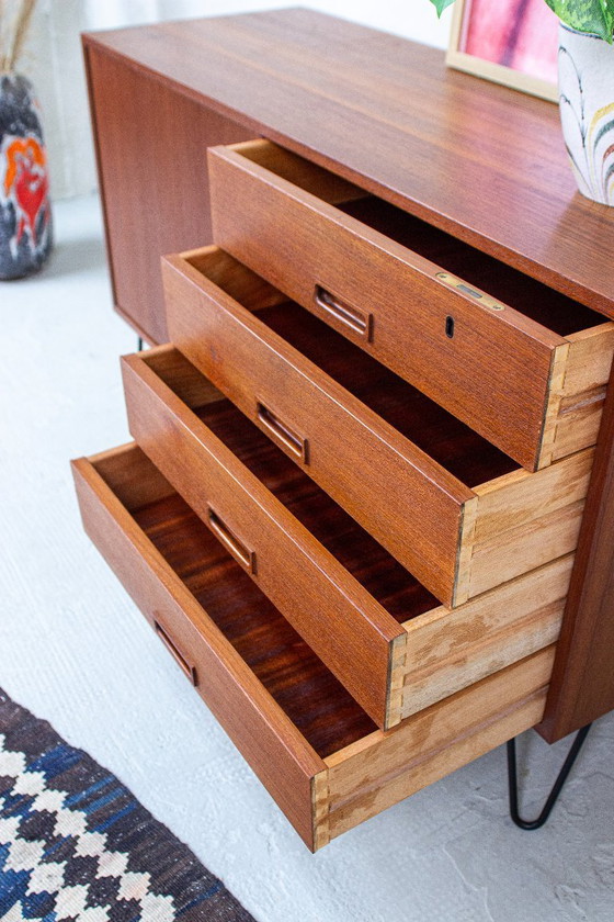 Image 1 of Vintage teak chest of drawers sideboard Danish mid century 60s