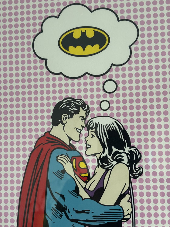 Image 1 of Pink  dots zeefdruk 