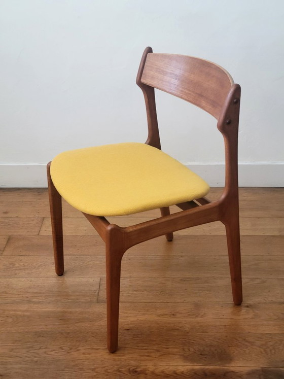 Set aus 6 Erik Buch Esszimmerstühlen Modell 49 und Modell 50 aus Teakholz – Gold (photo 7 of 15)