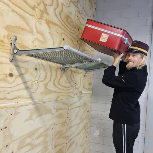 4x Vintage 70s NS Dog Head (Mat 54) luggage racks train compartment / wall coat rack / hat rack