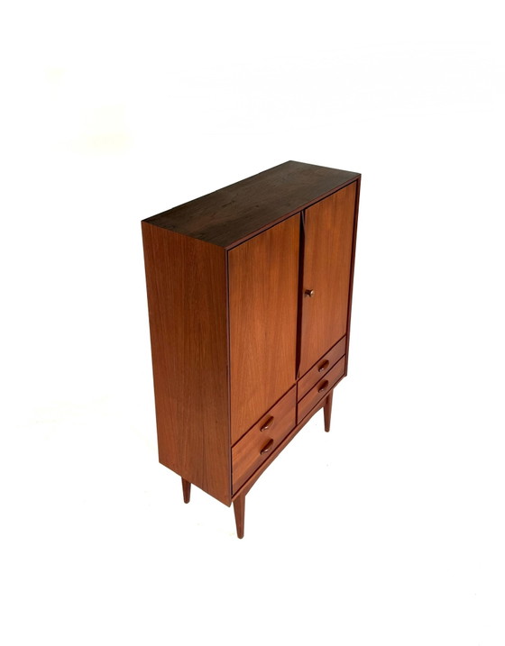 Credenza alta vintage danese in teak, anni '60 – Credenze alte, Wood (photo 5 of 11)