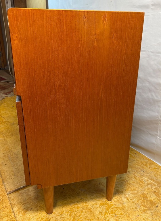 Image 1 of Mid Century Retro Teak Music Cabinet by Nathan (Circa 1960)  A fantastic and funky mid century modern teak music cabinet by Nath