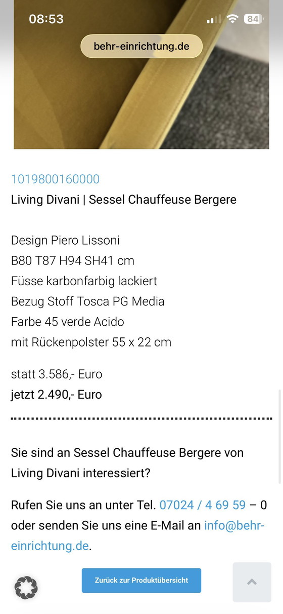 Image 1 of Poltrona Living Divani Chauffeause