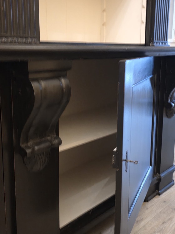 Image 1 of Imponente libreria marrone scuro – alta 288 cm, dettagli classici