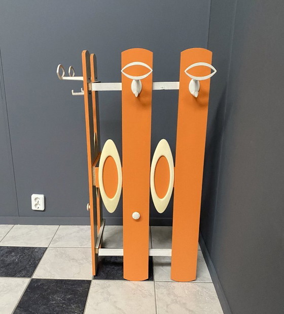 Image 1 of Perchero de pared naranja de los años 70 de ED Design